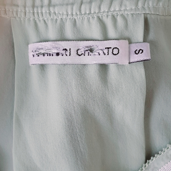 Tsumori Chisato silk apple green long sleeves top - Picture 9 of 9